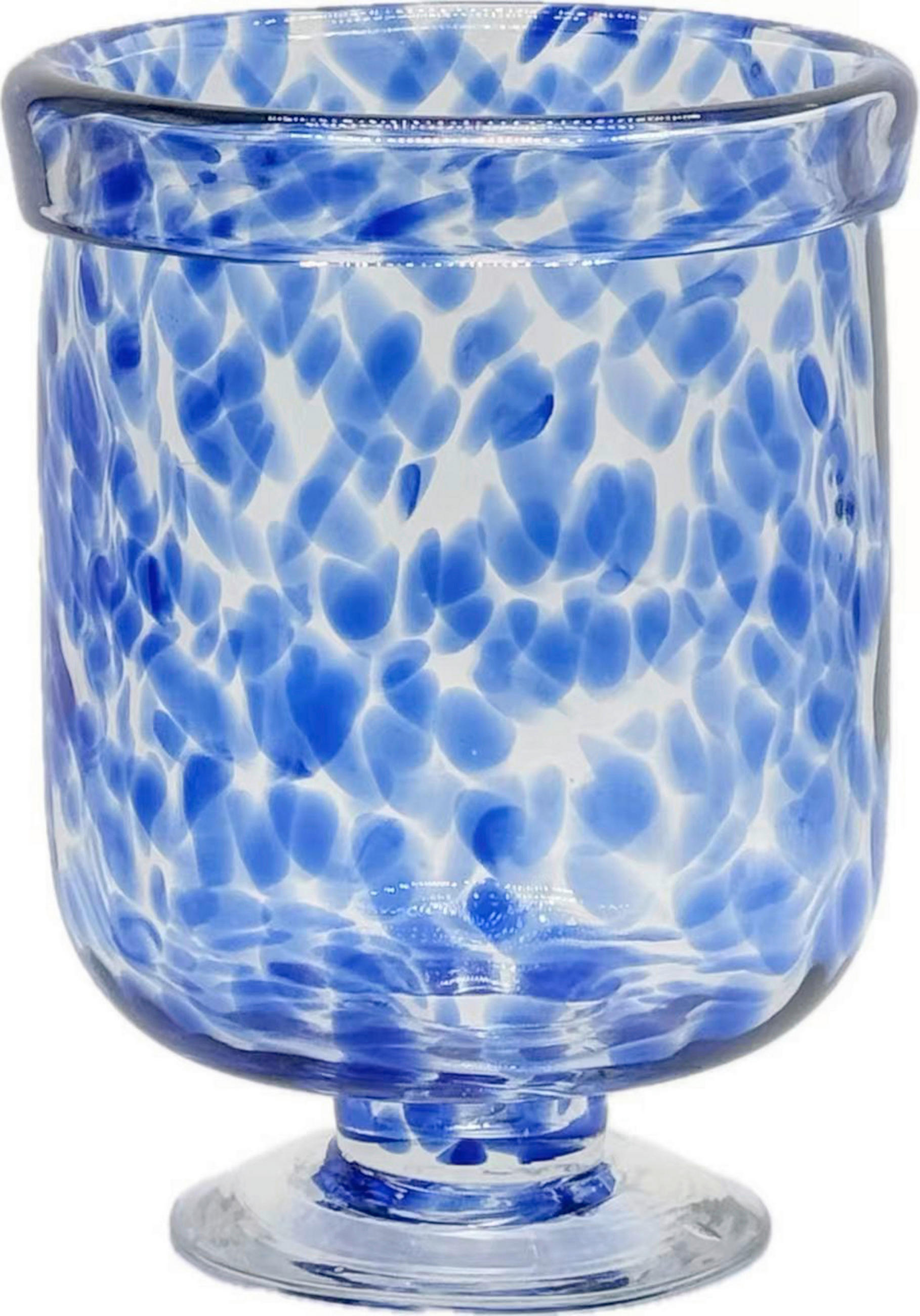 XXXLutz Windlicht Blau, Klar 25 cm