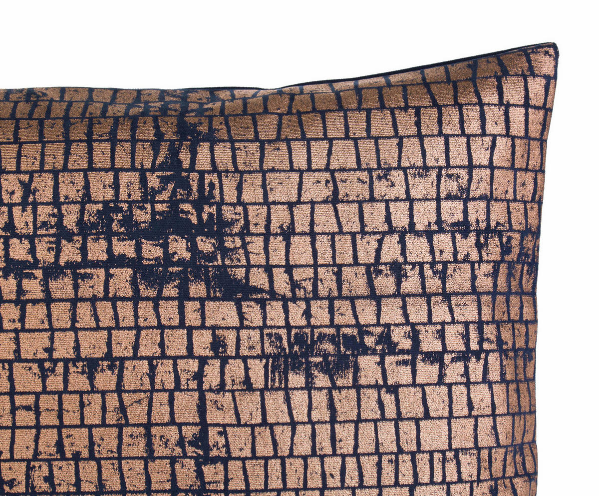 KISSENHÜLLE 50/50 cm  - Rostfarben/Schwarz, LIFESTYLE, Textil (50/50cm) - Novel