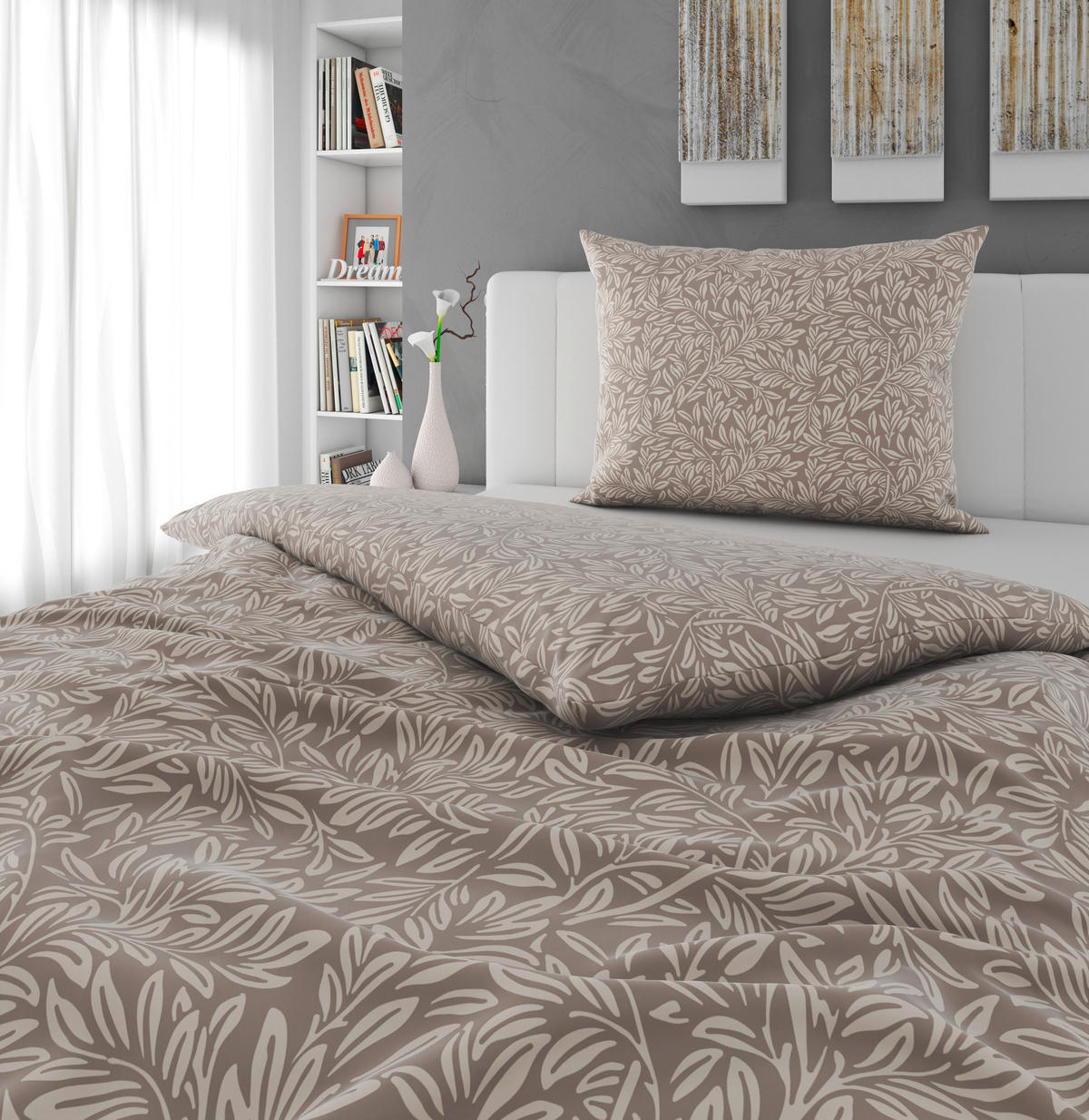 BETTWÄSCHE Satin 140/200 cm  - Beige, Design, Textil (140/200cm) - Novel