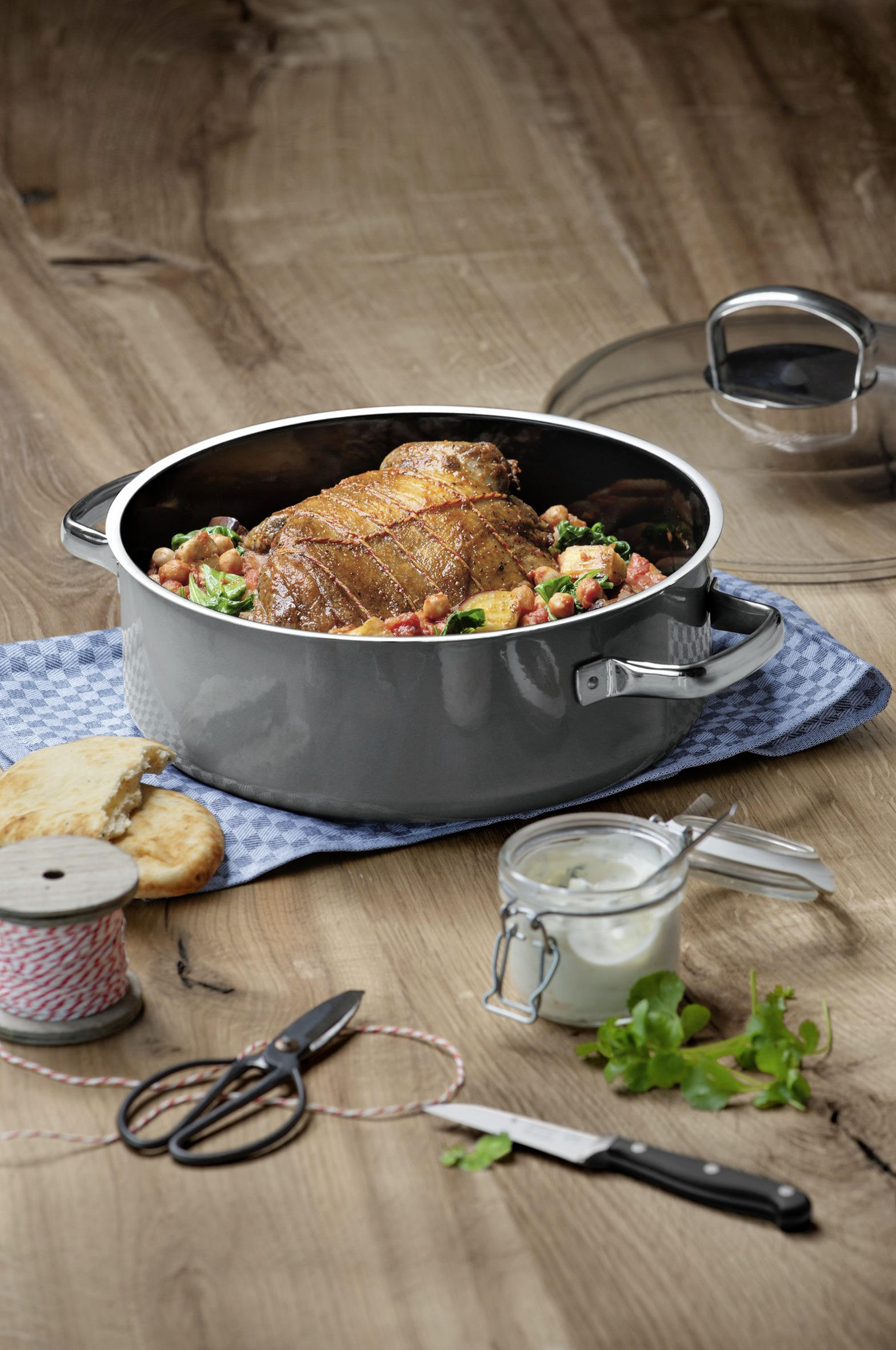 SCHMORTOPF FUSIONTEC 5,9 l  - Grau, Design, Glas/Metall (28cm) - WMF