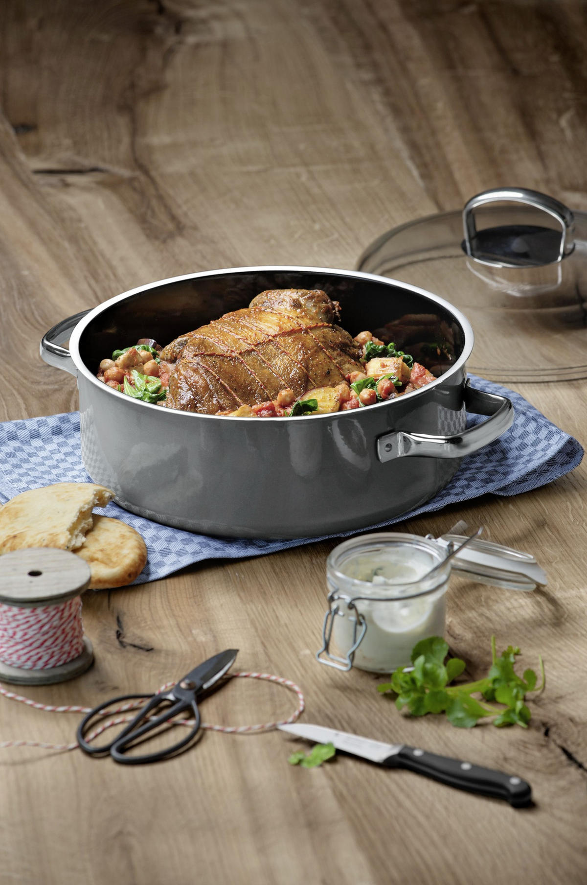 SCHMORTOPF FUSIONTEC 5,9 l  - Grau, Design, Glas/Metall (28cm) - WMF