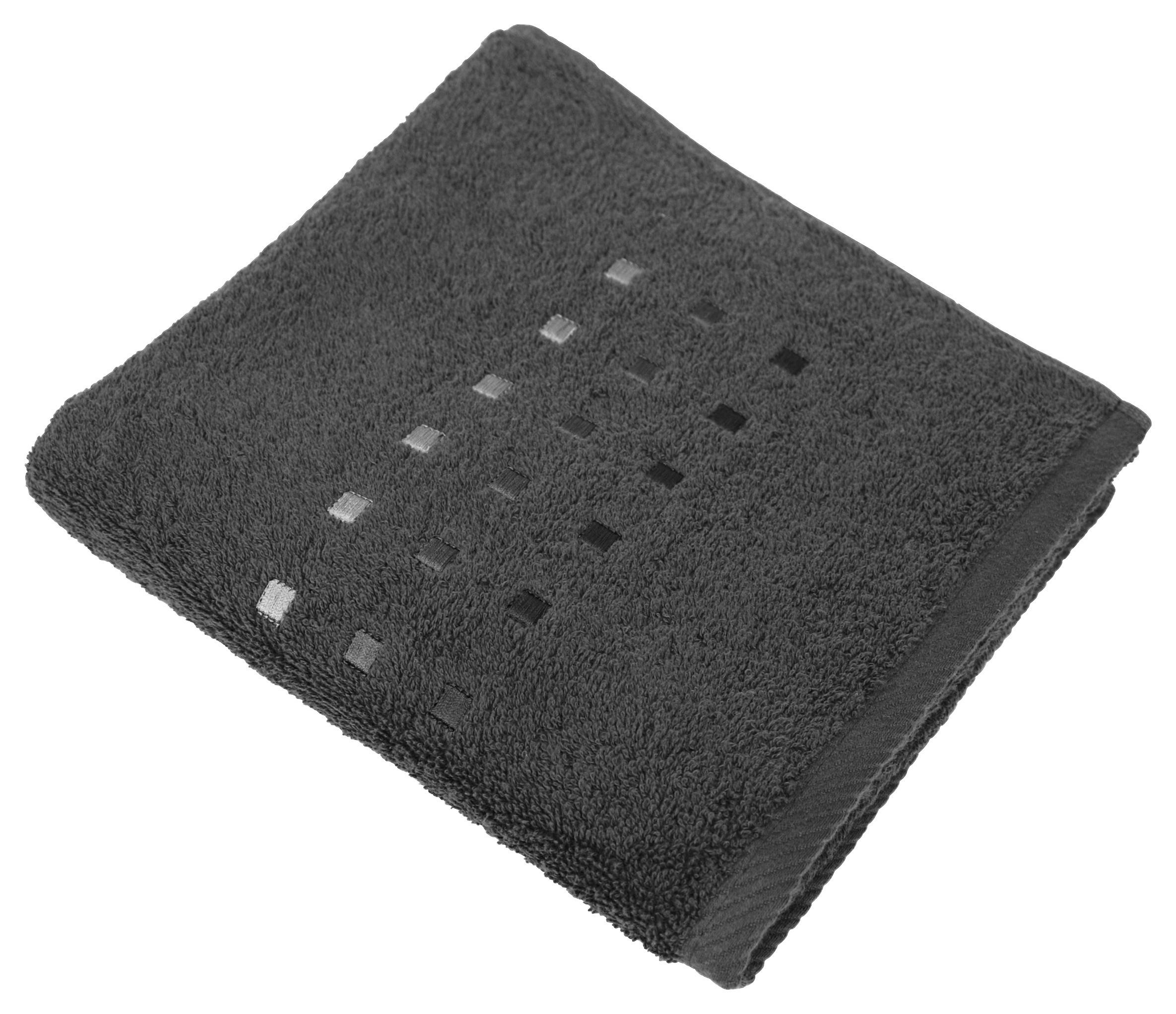 RUČNÍK, 50/100 cm, barvy grafitu - barvy grafitu, Basics, textil (50/100cm) - Esposa