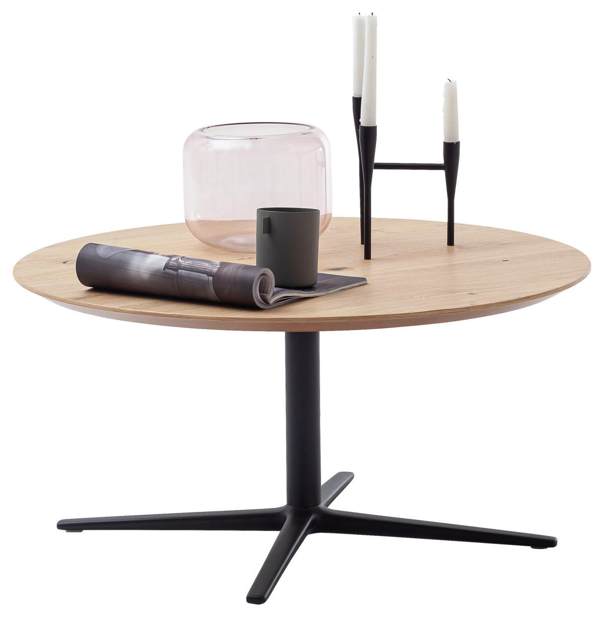 COUCHTISCH in Holz, Metall 83/83/35 cm  - Wildeiche/Anthrazit, Basics, Holz/Metall (83/83/35cm) - Schöner Wohnen