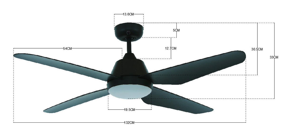 TAKFLÄKT LUCCI AIR ARIA 122/33 cm  - svart, Design, plast (122/33cm) - P & B