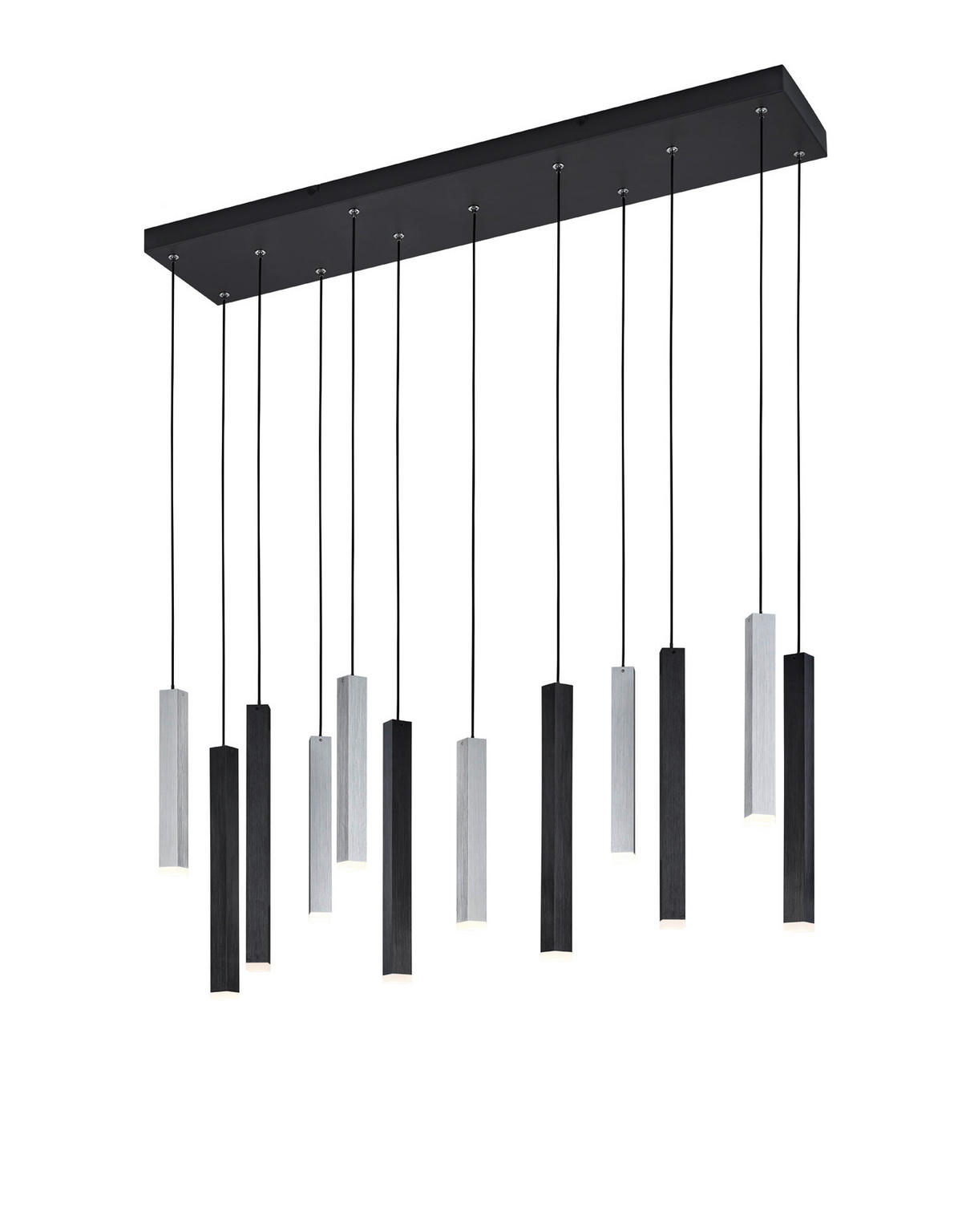 LED-HÄNGELEUCHTE CIVETO 110/20/240,5 cm   - Schwarz/Weiß, Design, Kunststoff/Metall (110/20/240,5cm) - Cinque