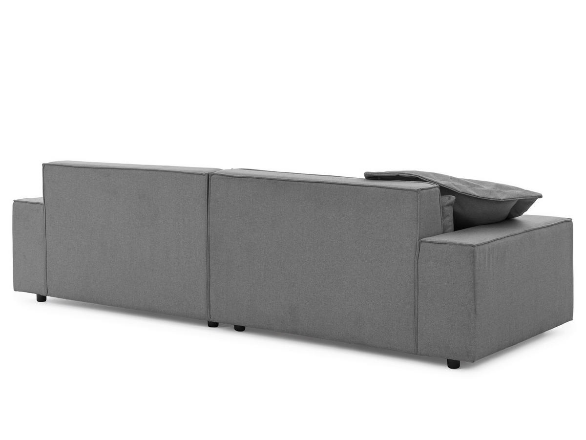 ECKSOFA Webstoff Hellgrau  - Hellgrau/Schwarz, Design, Kunststoff/Textil (251/142cm) - P & B