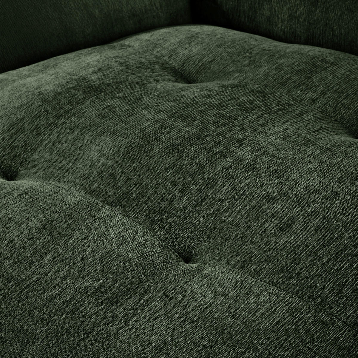 XXL-SESSEL in Chenille Dunkelgrün  - Dunkelgrün/Schwarz, Modern, Kunststoff/Textil (182/87/184cm) - Trendmanufaktur