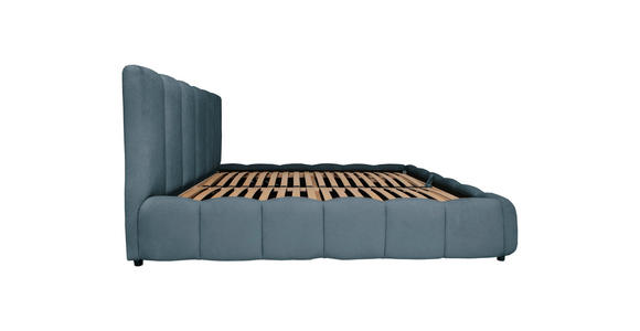 POLSTERBETT Lattenrost, Bettkasten Dunkelblau 160/200 cm  - Schwarz/Dunkelblau, KONVENTIONELL, Holz/Kunststoff (160/200cm) - Carryhome