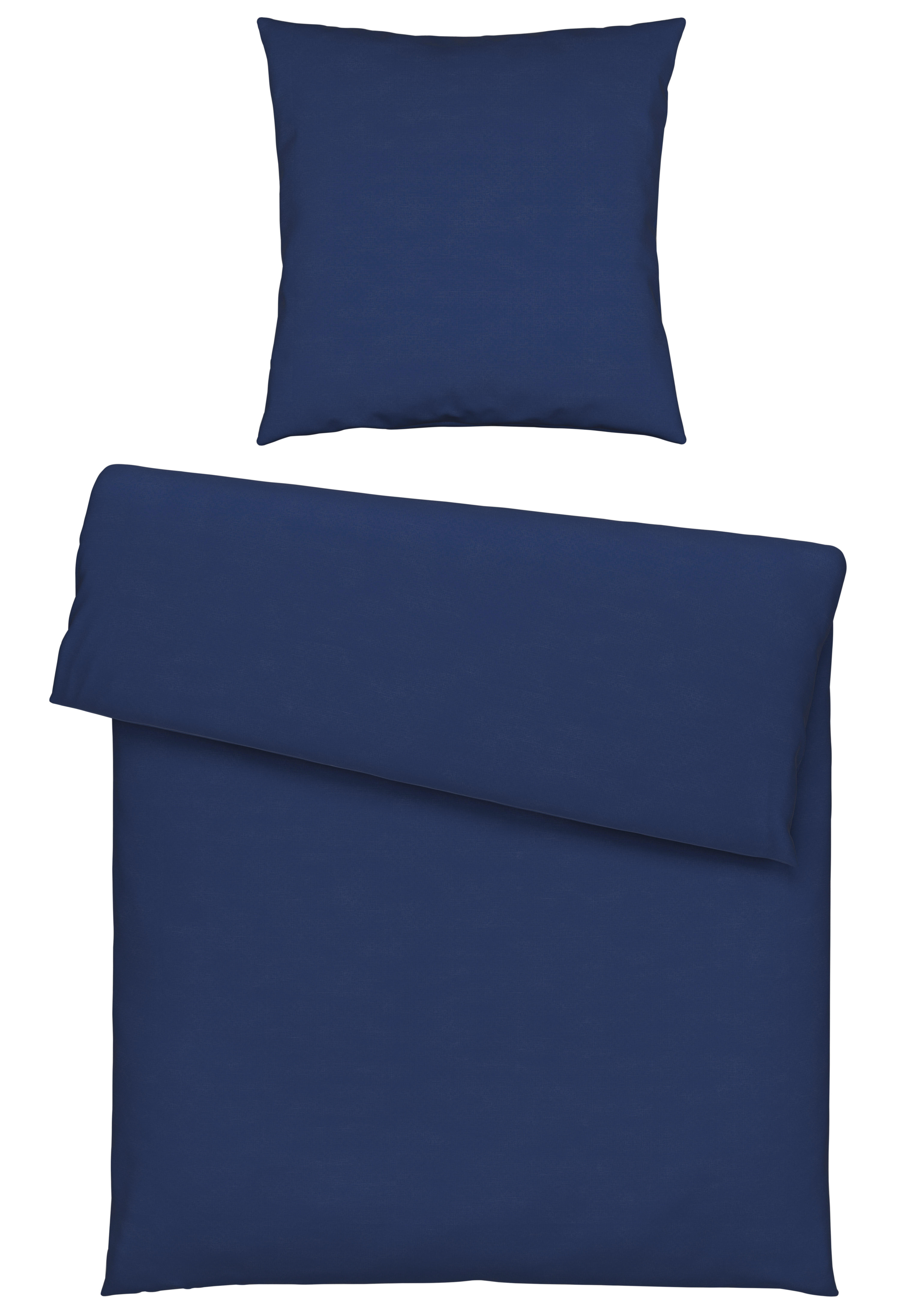 BETTWÄSCHE Renforcé  - Blau, KONVENTIONELL, Textil (135/200cm) - Bio:Vio