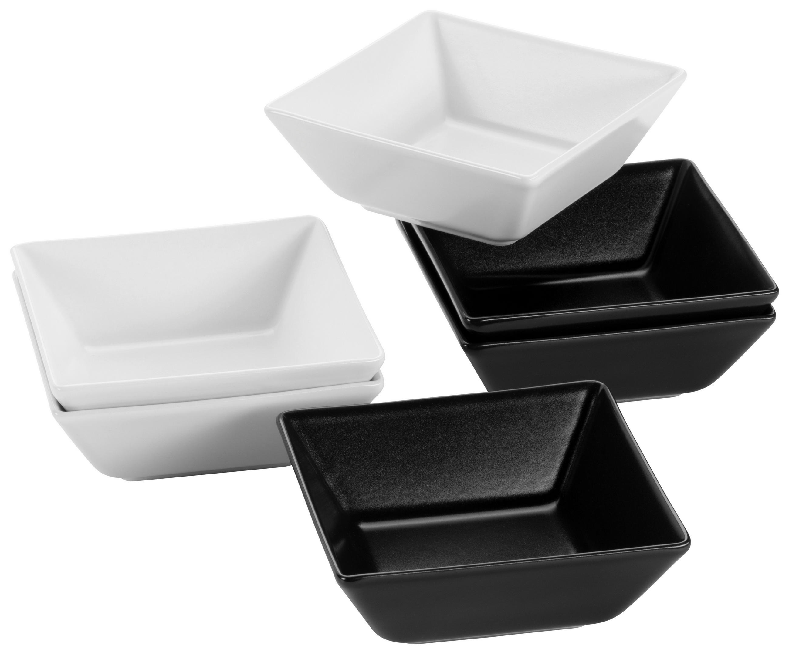 SCHÜSSELSET MANHATTEN CITY 13 cm   - Schwarz/Weiß, Basics, Keramik (13cm) - Mäser