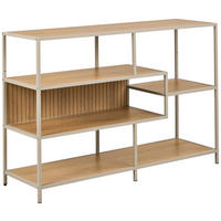 REGAL Grau, Eichefarben  - Eichefarben/Grau, MODERN, Holzwerkstoff/Metall (114/78/35cm) - Xora