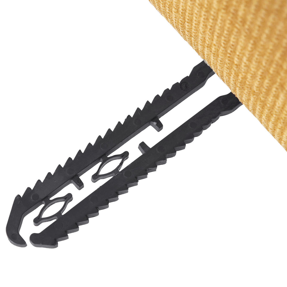 HOCKER in Textil Senfgelb  - Senfgelb/Schwarz, Konventionell, Holz/Textil (75/45/75cm) - MID.YOU