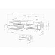 ECKSOFA Hellgrau Feincord  - Hellgrau/Schwarz, Design, Textil/Metall (205/280cm) - Xora