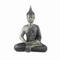 BUDDHA 22,5/29,5 cm  - Silberfarben, Lifestyle, Kunststoff/Stein (22,5/29,5cm) - Ambia Home