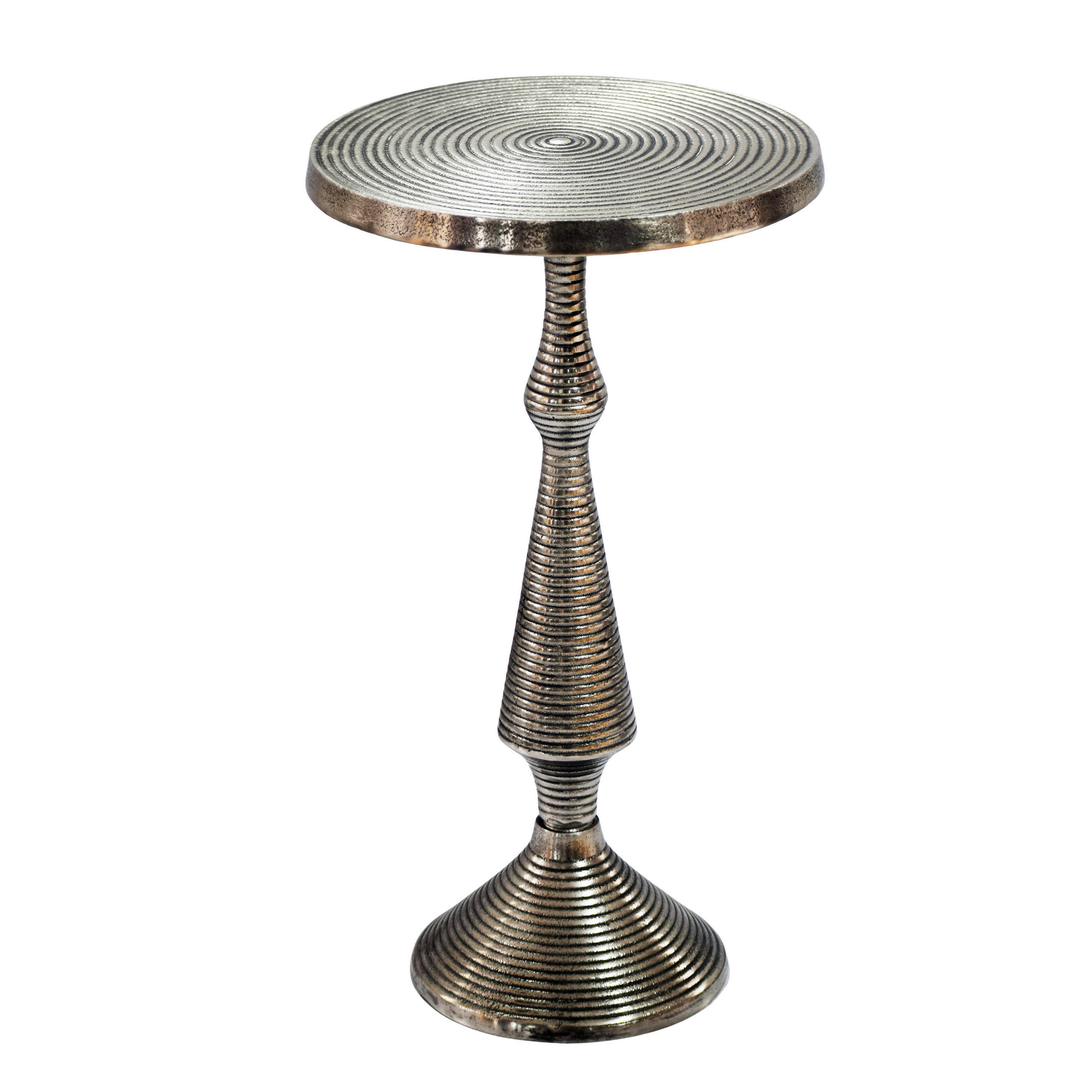 BEISTELLTISCH 30/30/54 cm Silberfarben rund  - Silberfarben, Design, Metall (30/30/54cm) - Livetastic