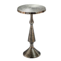 BEISTELLTISCH 30/30/54 cm Silberfarben rund  - Silberfarben, Design, Metall (30/30/54cm) - Livetastic