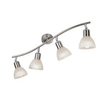 STRAHLER Daytona 70/16,8 cm   - Weiß/Nickelfarben, Basics, Glas/Metall (70/16,8cm) - Novel