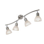 STRAHLER 70/16,8 cm   - Weiß/Nickelfarben, Basics, Glas/Metall (70/16,8cm) - Novel