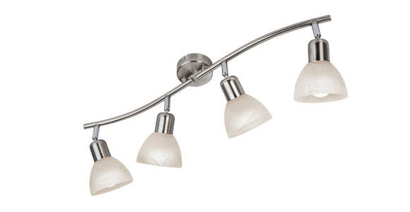 STRAHLER 70/16,8 cm   - Weiß/Nickelfarben, Basics, Glas/Metall (70/16,8cm) - Novel