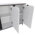SIDEBOARD  in 136,8/82/35,2 cm  - Schwarz/Weiß, MODERN, Holzwerkstoff/Kunststoff (136,8/82/35,2cm) - Carryhome