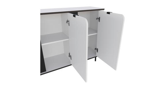 SIDEBOARD  in 136,8/82/35,2 cm  - Schwarz/Weiß, MODERN, Holzwerkstoff/Kunststoff (136,8/82/35,2cm) - Carryhome