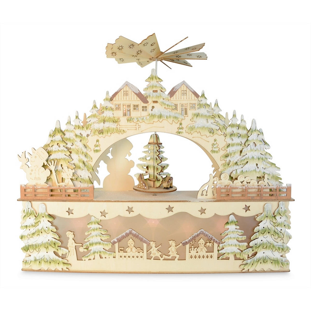 WEIHNACHTSPYRAMIDE  - Beige, Basics, Holz (10,0/37,5/46,0cm)