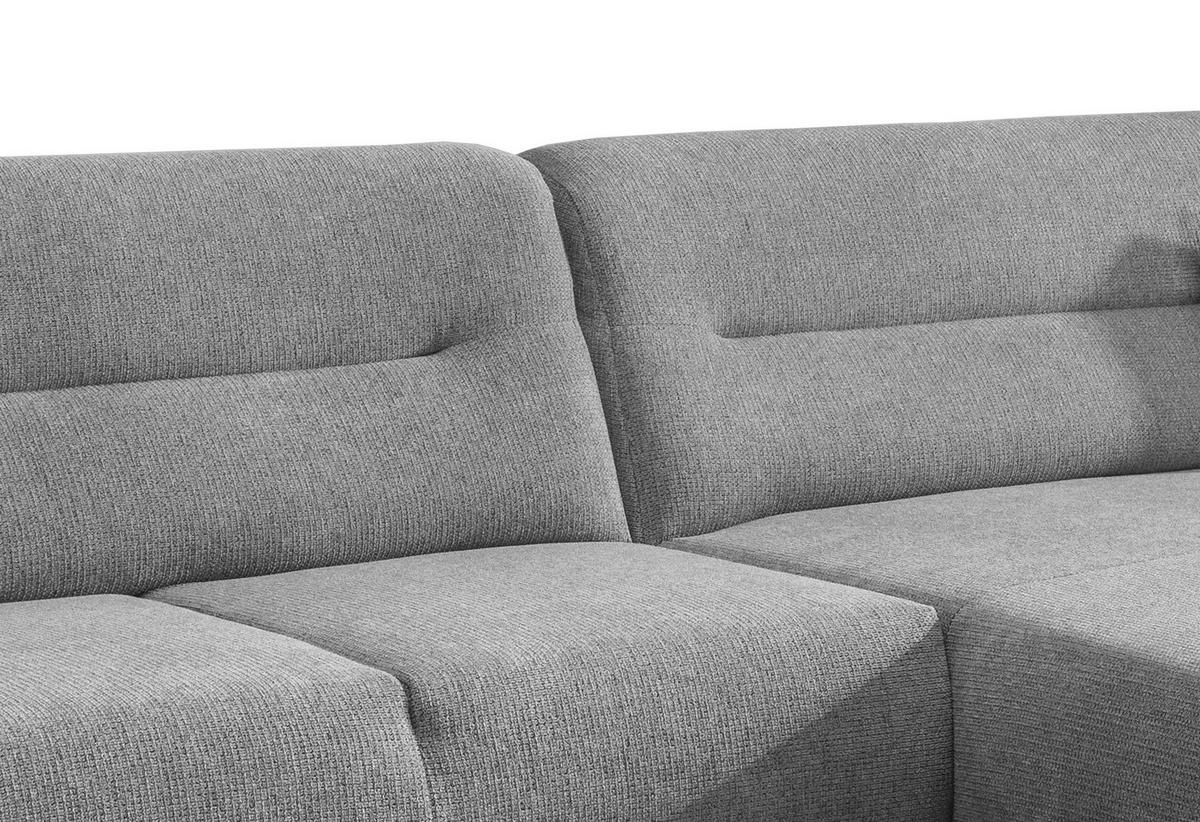 ECKSOFA in Chenille Silberfarben  - Wildeiche/Silberfarben, Modern, Holz/Textil (290/166cm) - MID.YOU