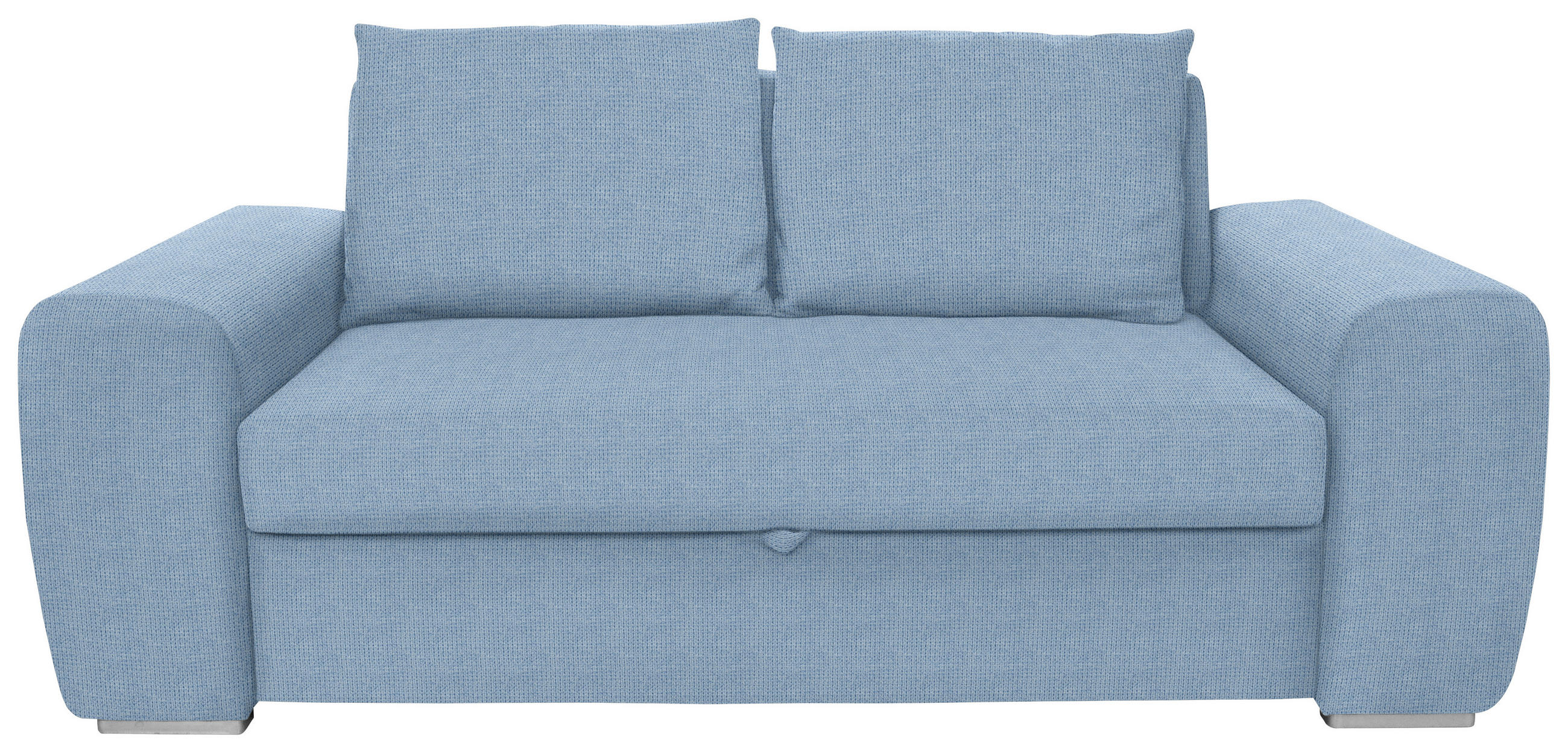 SCHLAFSOFA in Hellblau  - Chromfarben/Hellblau, Design, Holz/Textil (199/92/97cm) - Hom`in
