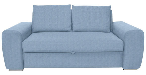 SCHLAFSOFA in Hellblau  - Chromfarben/Hellblau, Design, Holz/Textil (199/92/97cm) - Hom`in