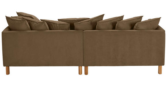 ECKSOFA Goldbraun Chenille  - Buchefarben/Goldbraun, KONVENTIONELL, Holz/Textil (276/162cm) - Carryhome