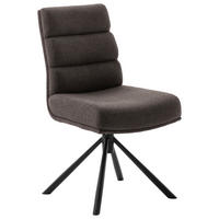STUHL  in Stahl Webstoff Metall, Textil  - Schwarz/Cappuccino, Design, Textil/Metall (47/90/64cm) - Dieter Knoll