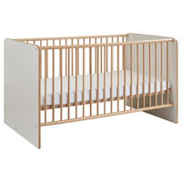 GITTERBETT  144/80,5/81,7 cm   - Weiß/Eiche Artisan, Basics, Holz/Holzwerkstoff (144/80,5/81,7cm) - My Baby Lou