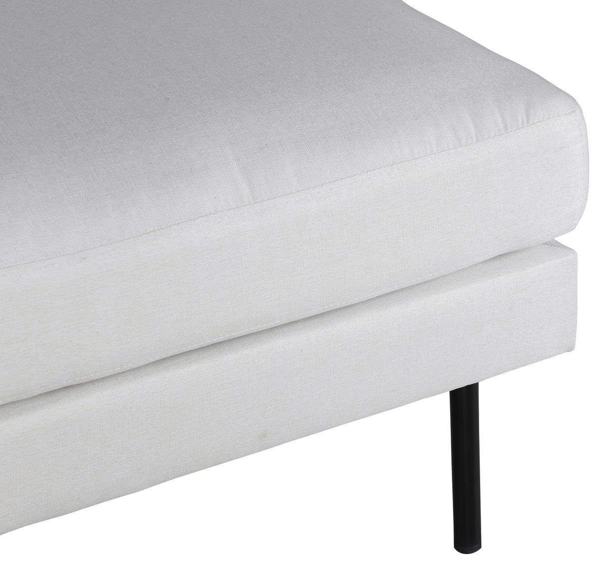 HOCKER in Metall, Kunststoff, Textil Schwarz, Beige  - Beige/Schwarz, Design, Kunststoff/Textil (85/47/64cm) - Livetastic