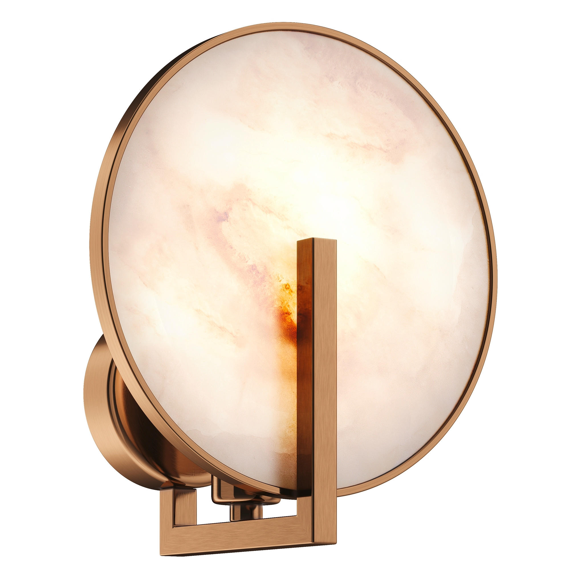 WANDLEUCHTE - Goldfarben, Trend, Stein/Metall (12.5/21/19cm) - MAYTONI