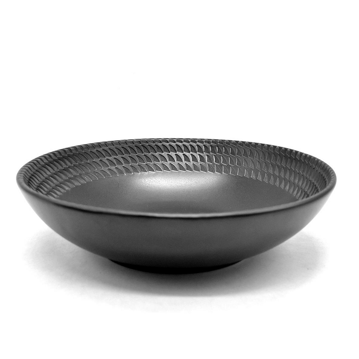 KOMBISERVICE BlackStyle 30-teilig  - Schwarz, Basics, Keramik (16kg) - Echtwerk