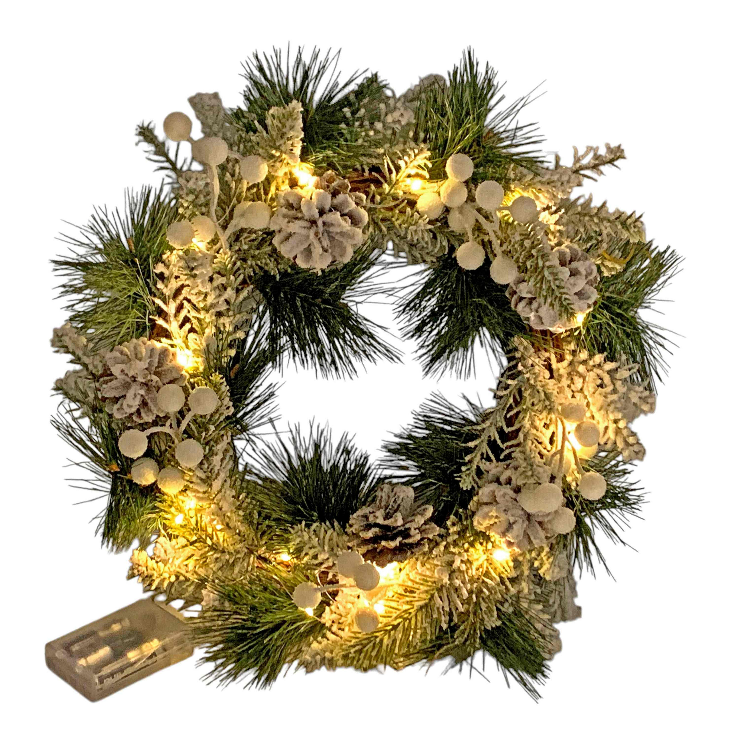 KRANZ - Waldgrün, LIFESTYLE, Kunststoff (38/11cm) - X-Mas