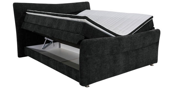 BOXSPRINGBETT 140/200 cm  in Schwarz  - Schwarz, KONVENTIONELL, Textil/Metall (140/200cm) - Esposa