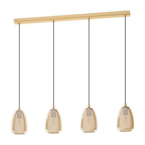 HÄNGELEUCHTE 108/15/110 cm   - Messingfarben/Schwarz, KONVENTIONELL, Glas/Metall (108/15/110cm) - Eglo