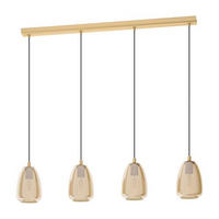 HÄNGELEUCHTE 108/15/110 cm   - Messingfarben/Schwarz, KONVENTIONELL, Glas/Metall (108/15/110cm) - Eglo