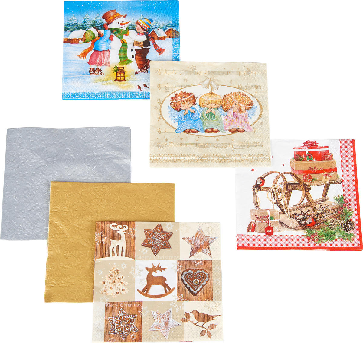 SADA UBROUSKŮ 30 ks - vícebarevná, Lifestyle, papír (40/40cm) - X-Mas
