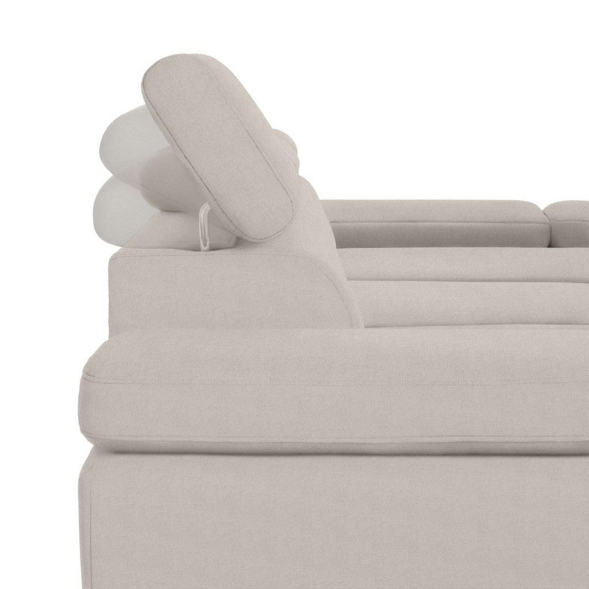 HÖRNSOFFA i vävt tyg beige  - beige/svart, Modern, metall/textil (277/90/93cm) - MID.YOU