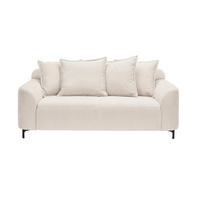 2,5-SITZER Chenille Elfenbein  - Elfenbein/Schwarz, KONVENTIONELL, Textil/Metall (200/84/99cm) - Carryhome