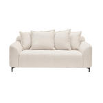 2,5-SITZER  in Chenille Elfenbein  - Elfenbein/Schwarz, KONVENTIONELL, Textil/Metall (200/84/99cm) - Carryhome