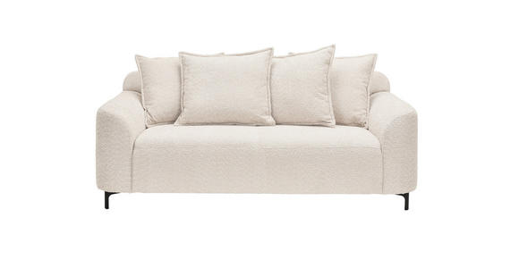 2,5-SITZER  in Chenille Elfenbein  - Elfenbein/Schwarz, KONVENTIONELL, Textil/Metall (200/84/99cm) - Carryhome