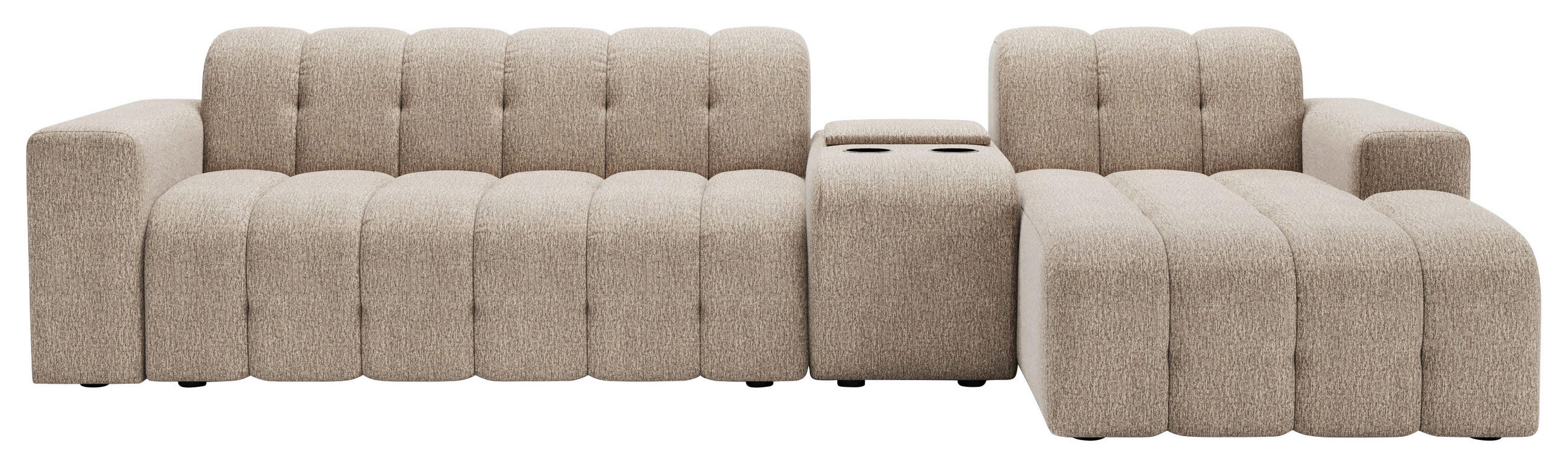 Milino Ecksofa Taupe 299x150 cm