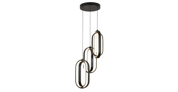 LED-HÄNGELEUCHTE 34/250 cm - Schwarz, Design, Kunststoff/Metall (34/250cm) - Novel