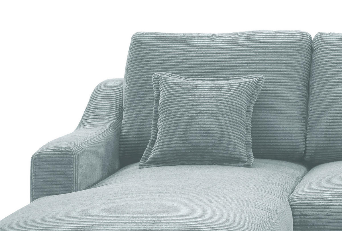 WOHNLANDSCHAFT in Cord Hellblau  - Naturfarben/Hellblau, Konventionell, Holz/Textil (150/301/200cm) - P & B