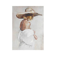 ÖLGEMÄLDE Frauen 100/70 cm  - Beige/Weiß, LIFESTYLE, Holzwerkstoff/Textil (100/70cm) - Monee