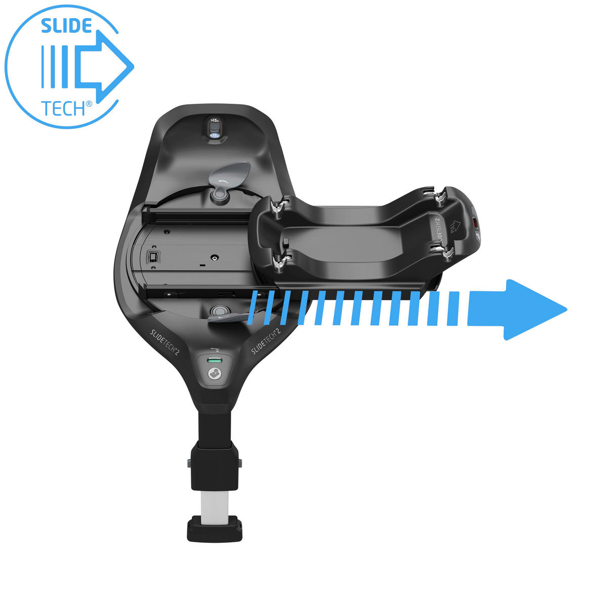 ISOFIXSTATION Slide Pro  - Schwarz, Basics, Kunststoff/Metall (43,2/26,5/63,2cm) - Maxi-Cosi