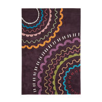 FLACHWEBETEPPICH  Wohnzimmer 140/200 cm Multicolor, Violett rechteckig  - Violett/Multicolor, Basics, Textil (140/200cm) - Kayoom